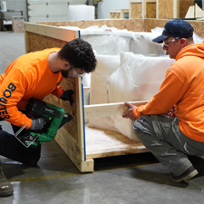 Crating specialized machinery