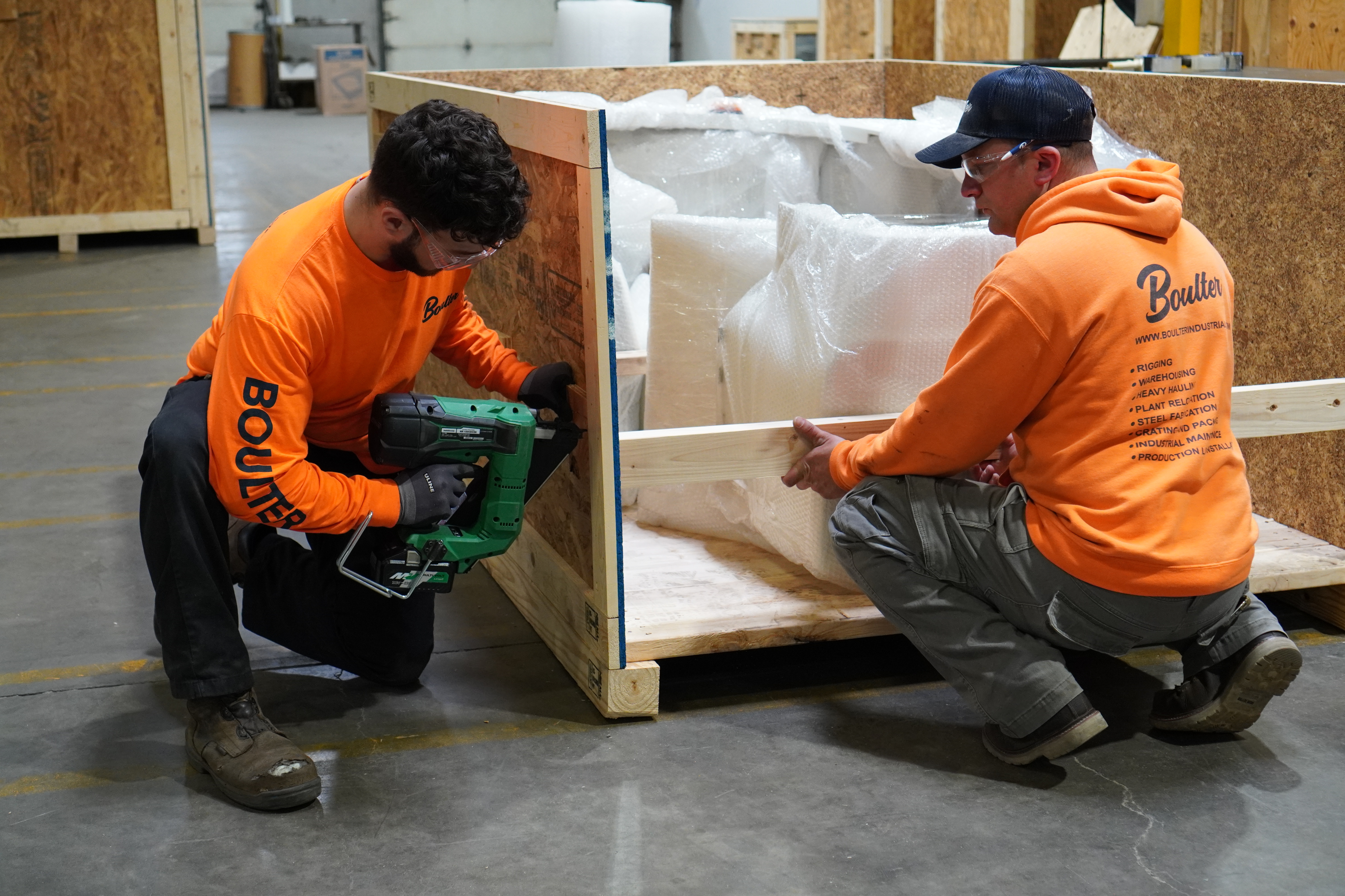 Building a wooden crate for sensitive machinery 