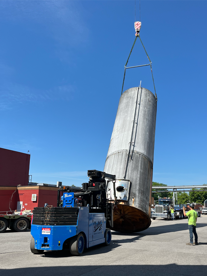 Large beverage tank removed from Genesee Brewery