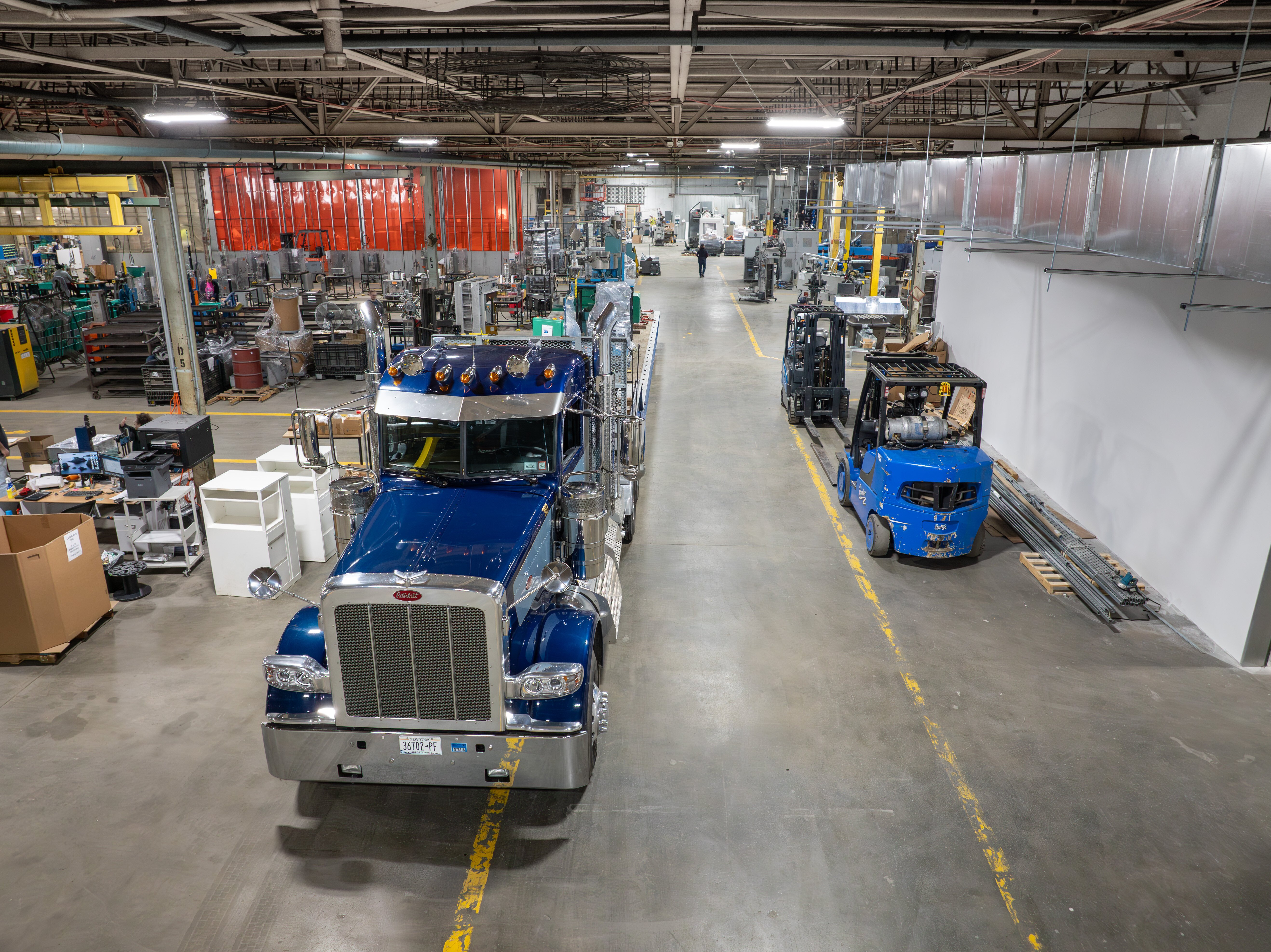 Boulter truck backed into Midstate Spring's manfacturing floor